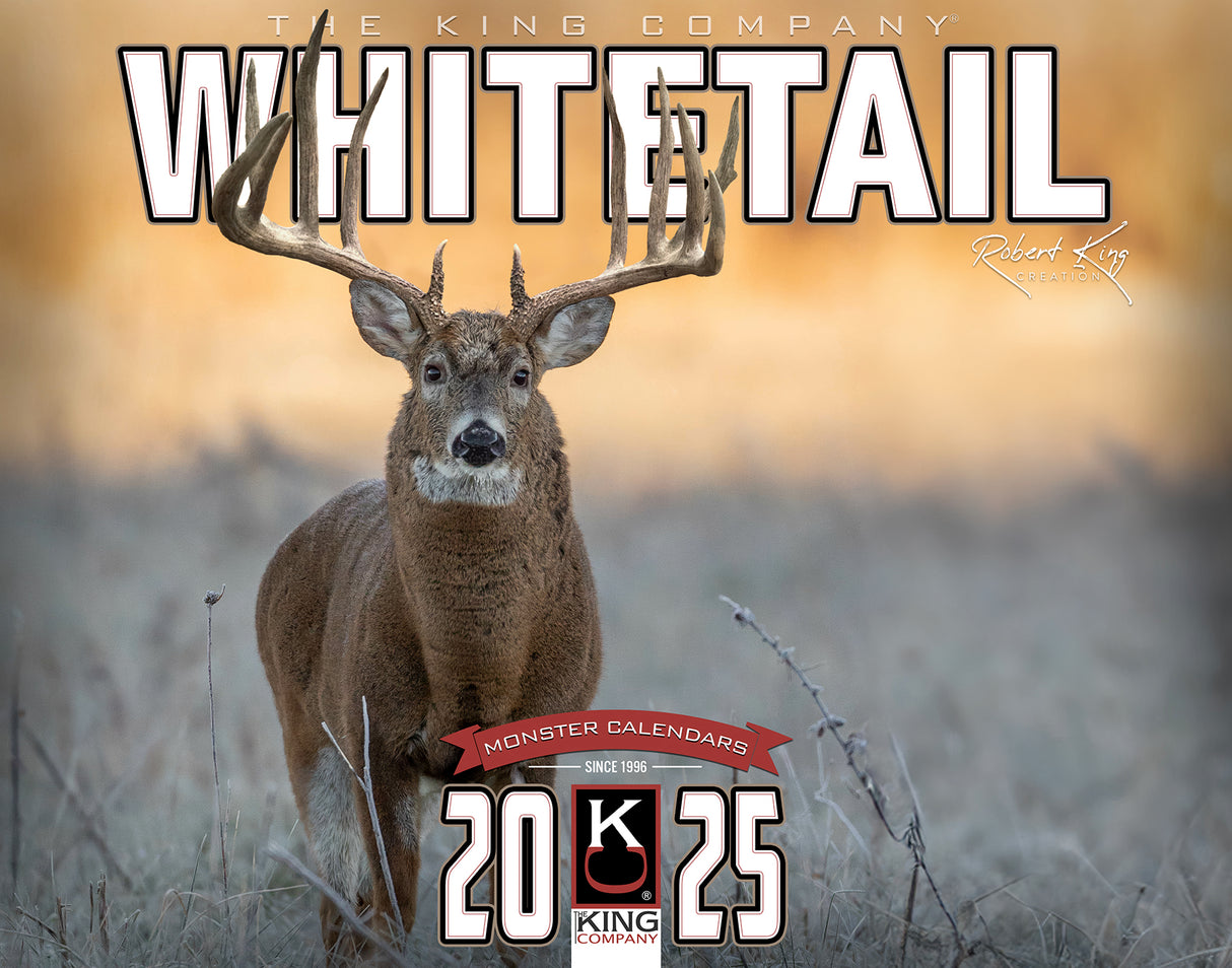 2025 Monster Whitetail Deer Wall Calendar | Big Size 14"x22"