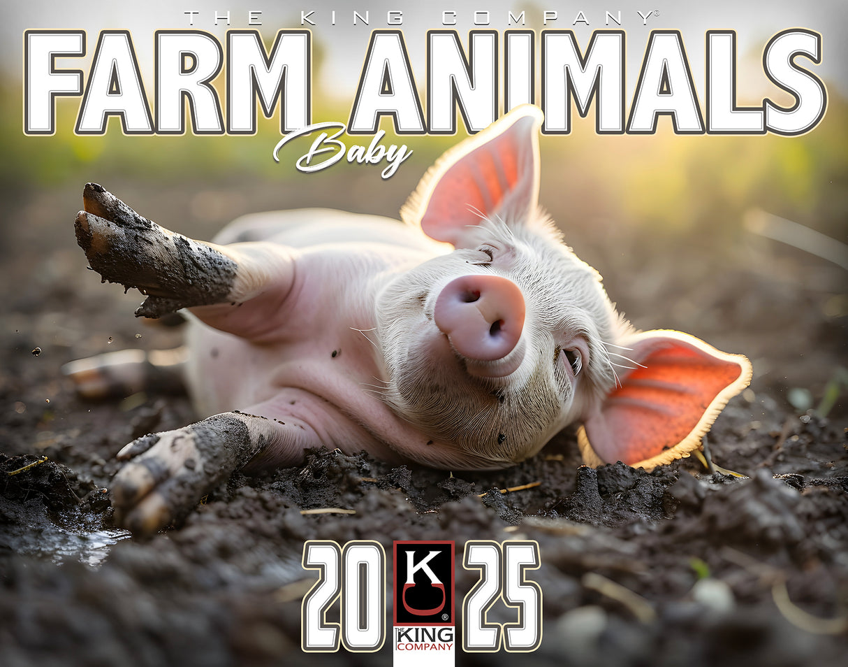 2025 Baby Farm Animals Wall Calendar