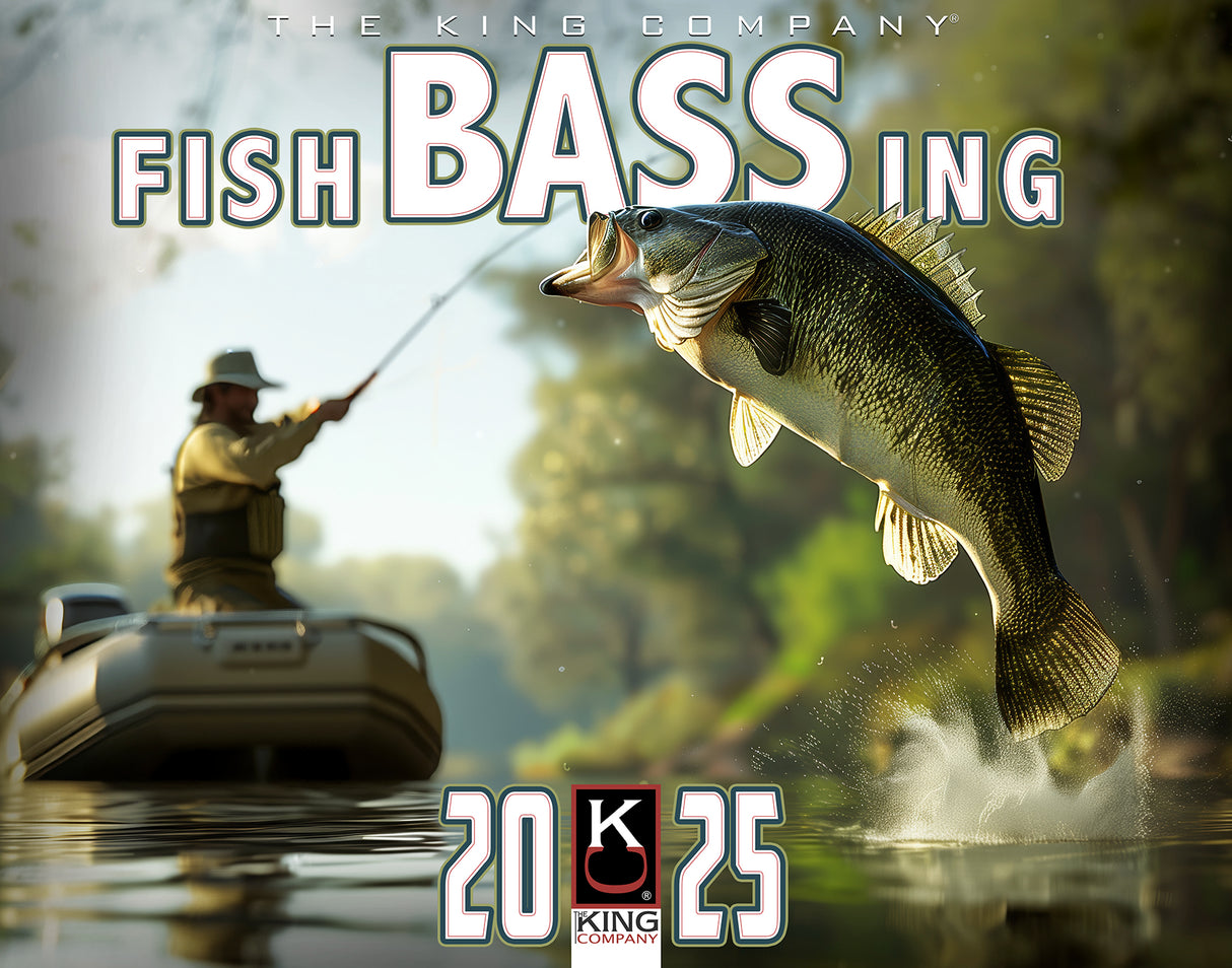 2025 Bass Fishing Wall Calendar