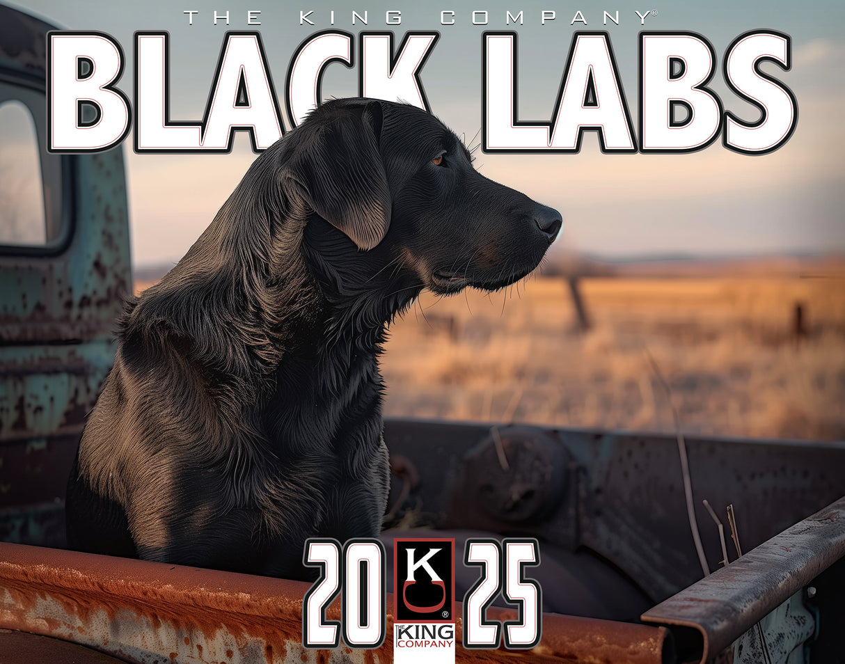 2025 Black Labrador Dog Wall Calendar