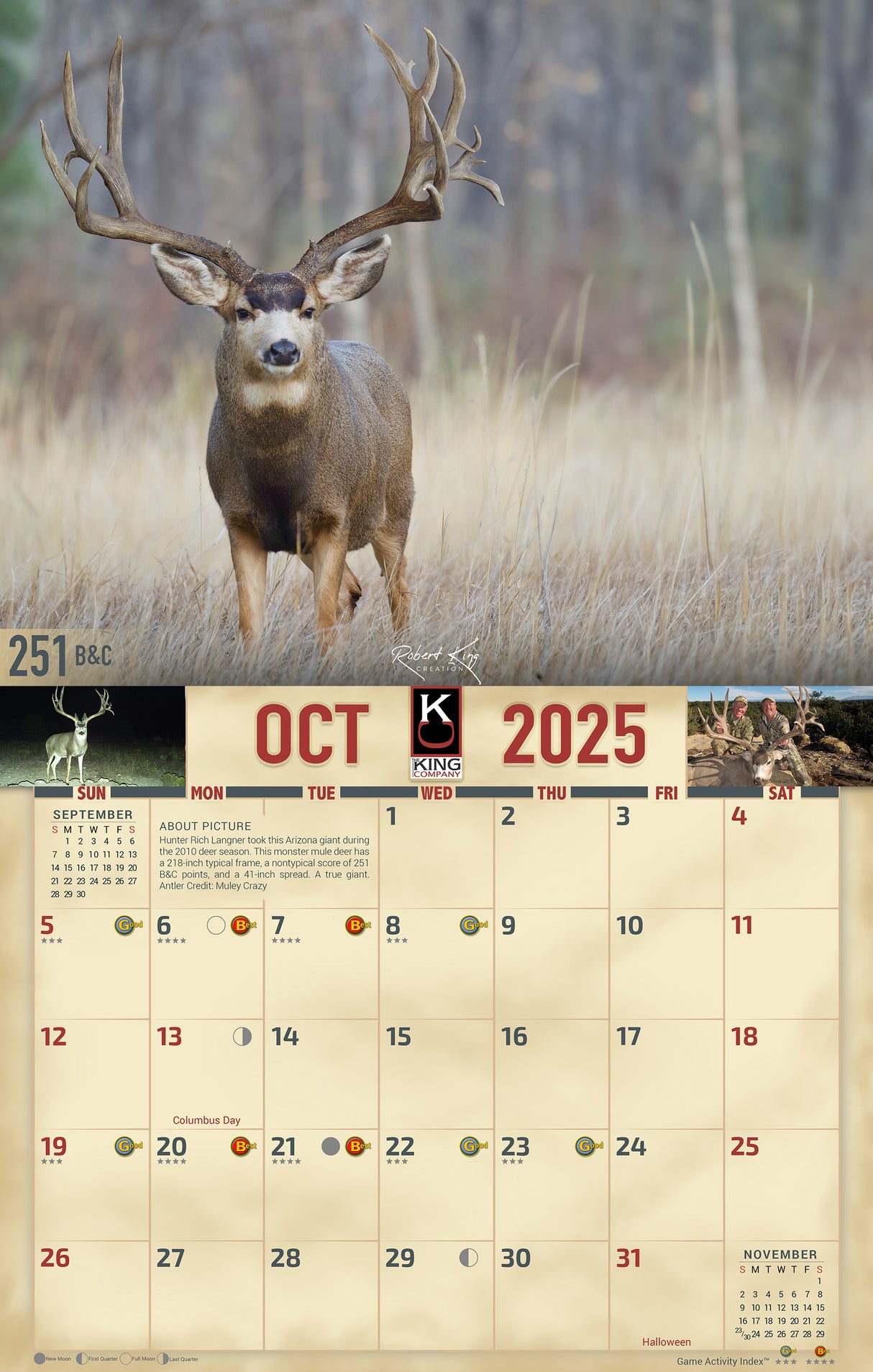 2025 Monster Mule Deer Wall Calendar