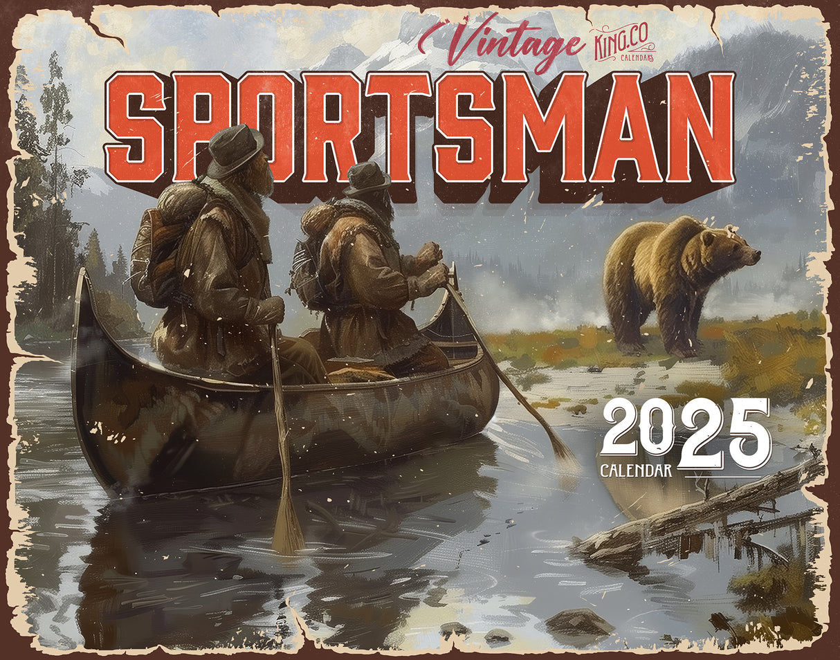 2025 Vintage Sportsman Wall Calendar
