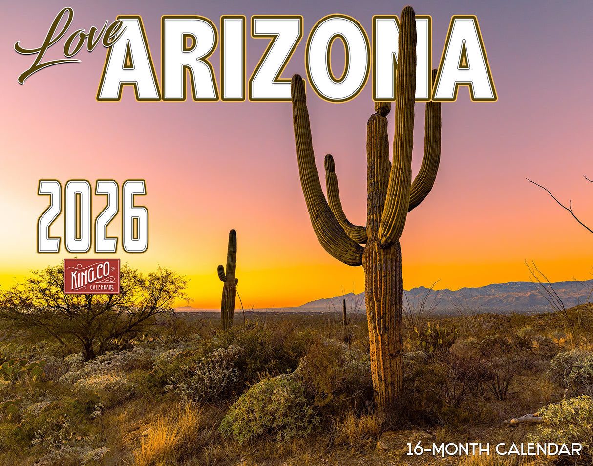 2026 Arizona Scenic Wall Calendar