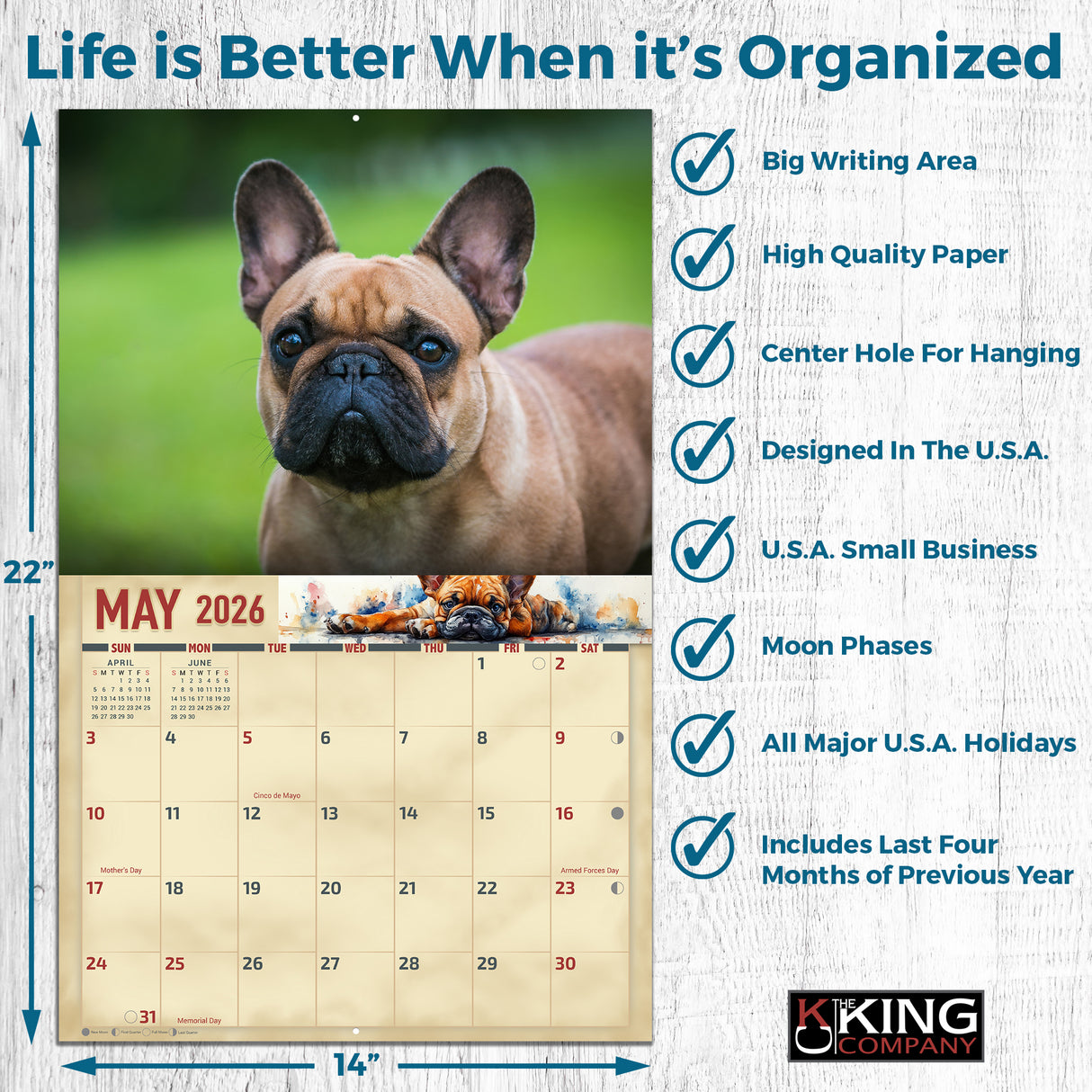 2026 Bulldogs Wall Calendar