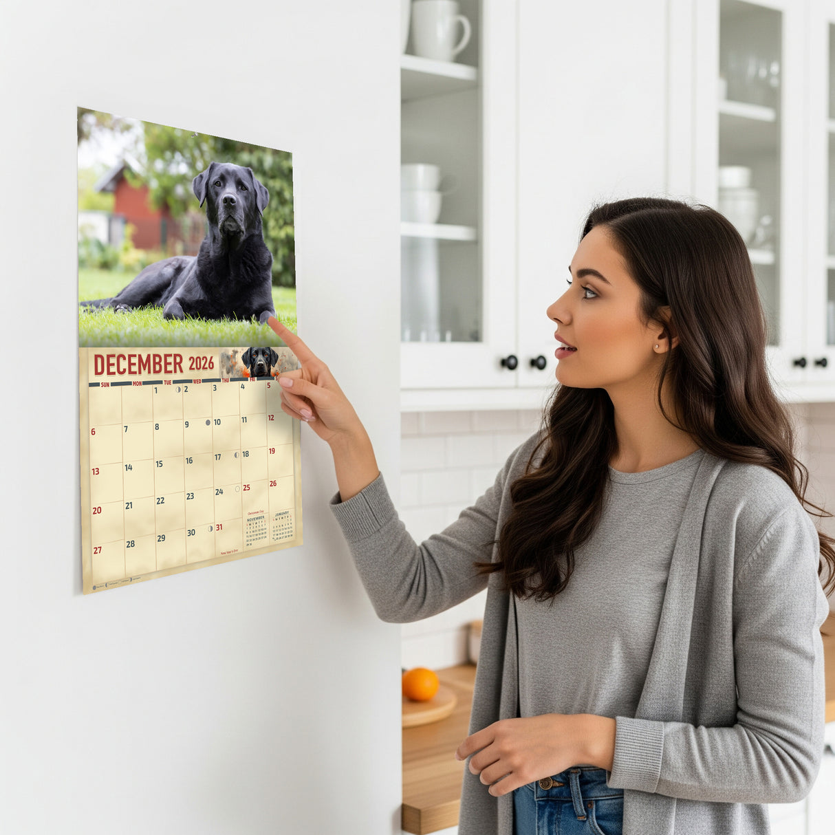 2026 Black Labradors Wall Calendar