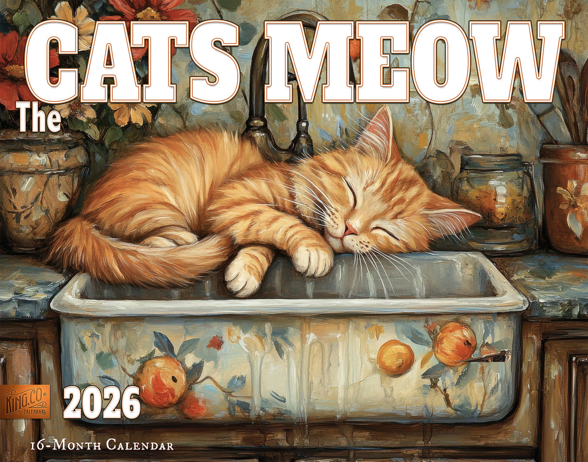 2026 Cats Meow Illustrated Wall Calendar