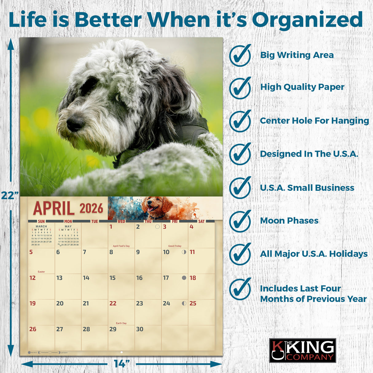 2026 Doodle Dogs Wall Calendar