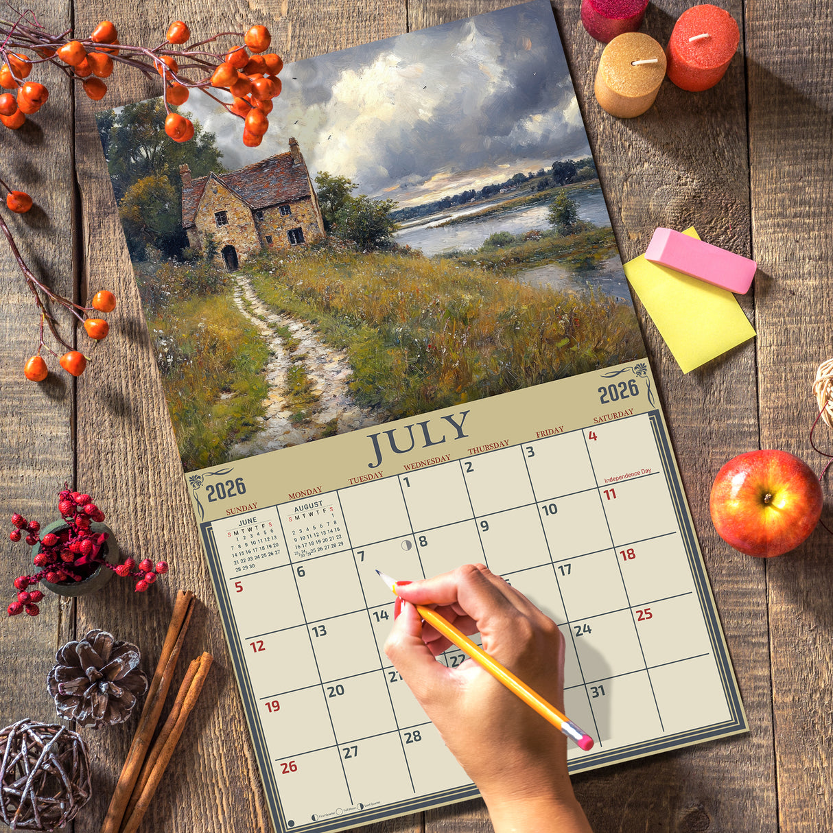 2026 Old English Countryside Wall Calendar