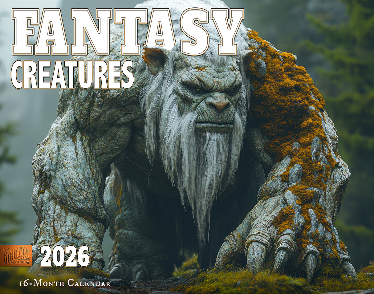 2026 Fantasy Creatures Wall Calendar