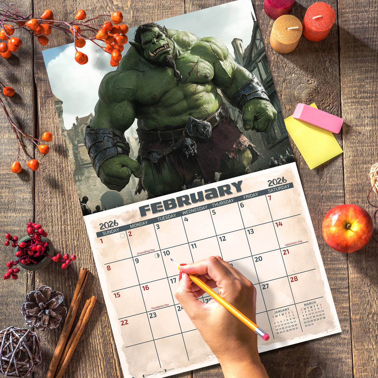 2026 Fantasy Creatures Wall Calendar