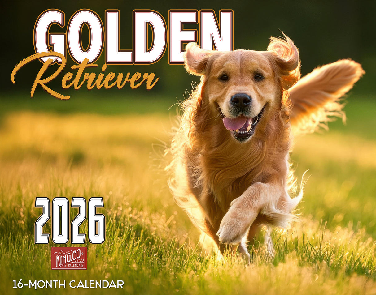2026 Golden Retrievers Wall Calendar