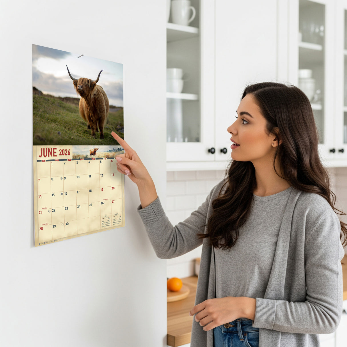 2026 Highland Cows Wall Calendar