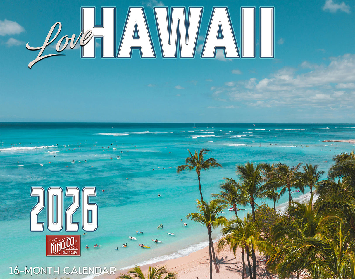 2026 Hawaii Scenic Wall Calendar