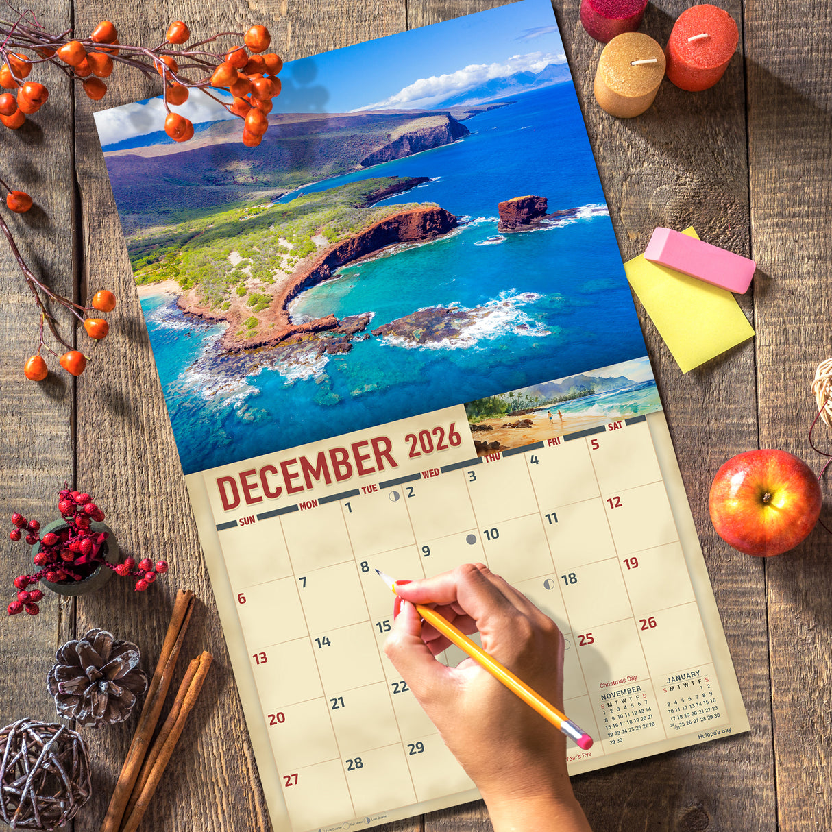 2026 Hawaii Scenic Wall Calendar