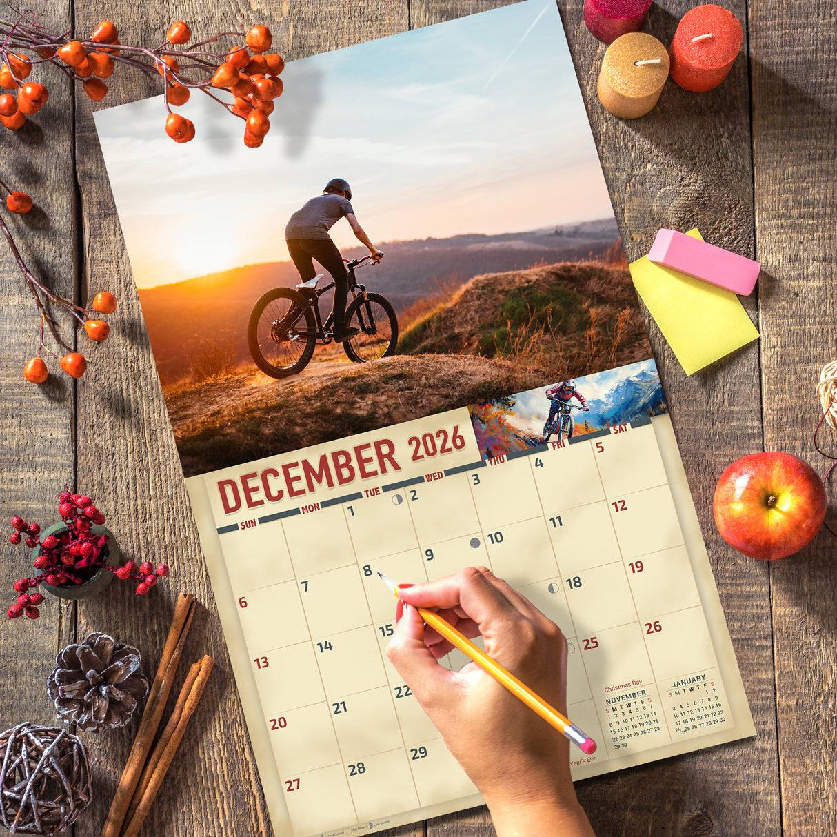 2026 Mountain Biking Wall Calendar
