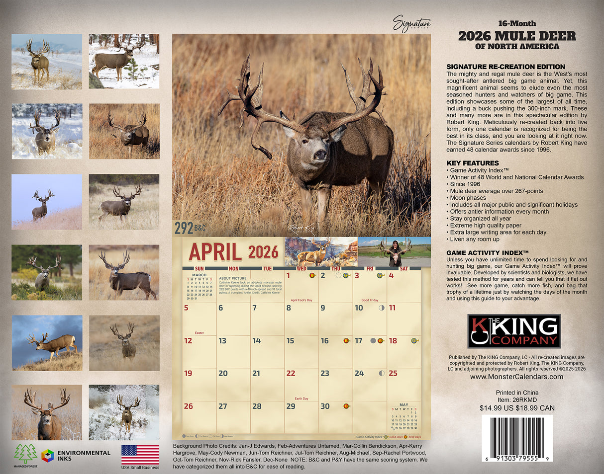 2026 Mule Deer Signature Series Wall Calendar