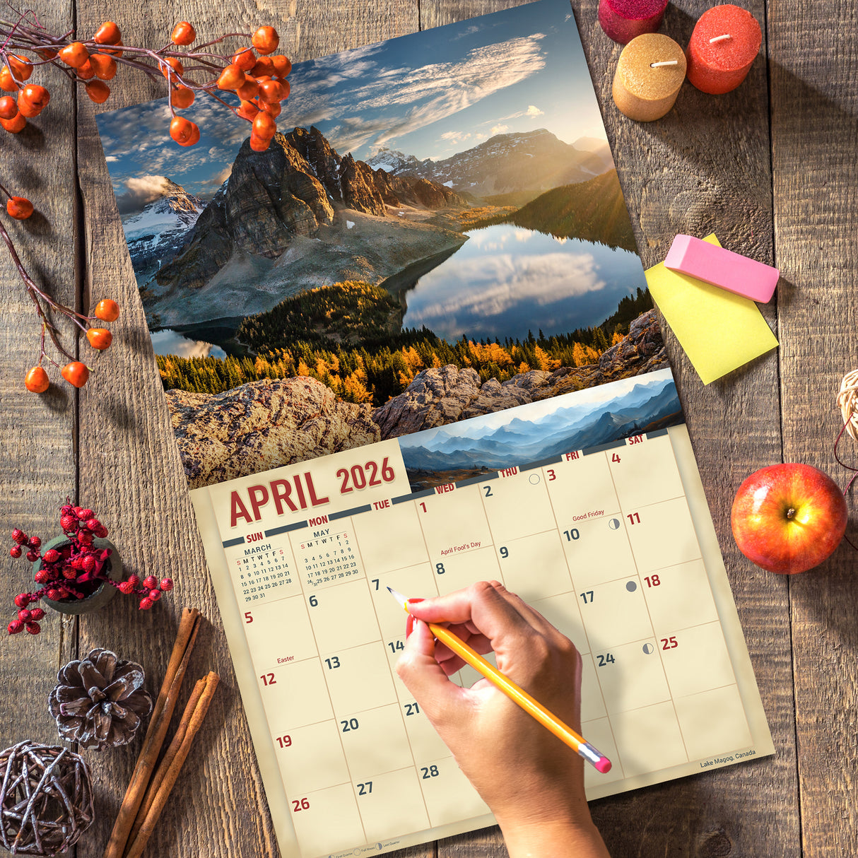 2026 Mountains Scenic Wall Calendar