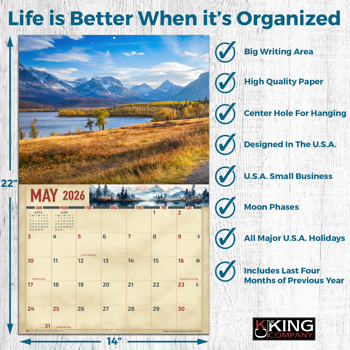 2026 Montana Scenic Wall Calendar