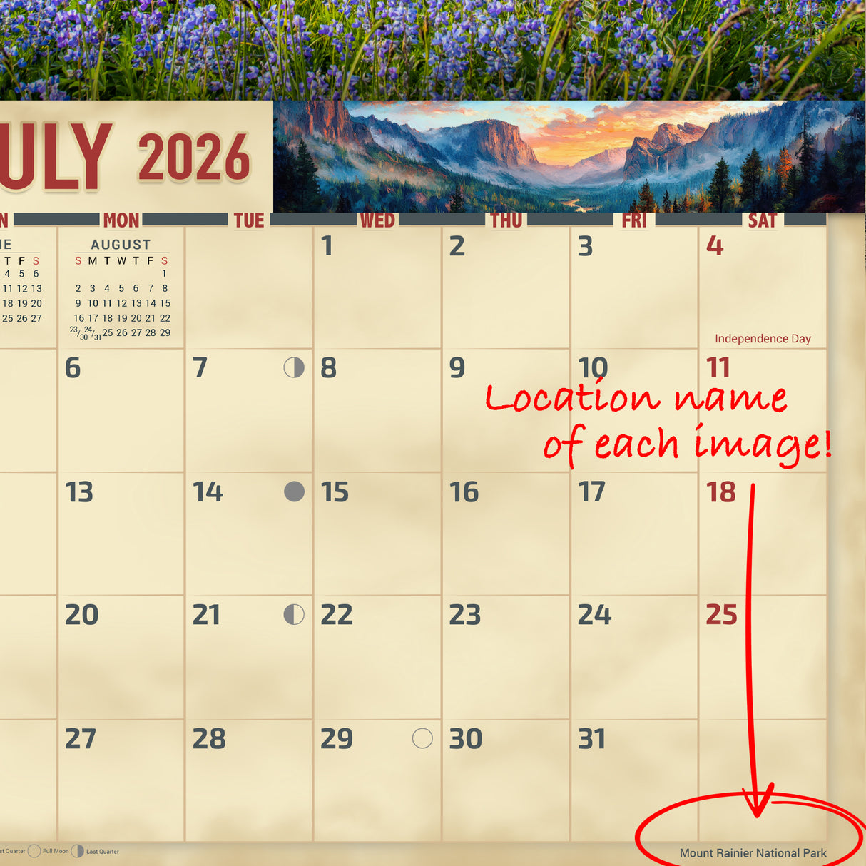 2026 National Parks Wall Calendar