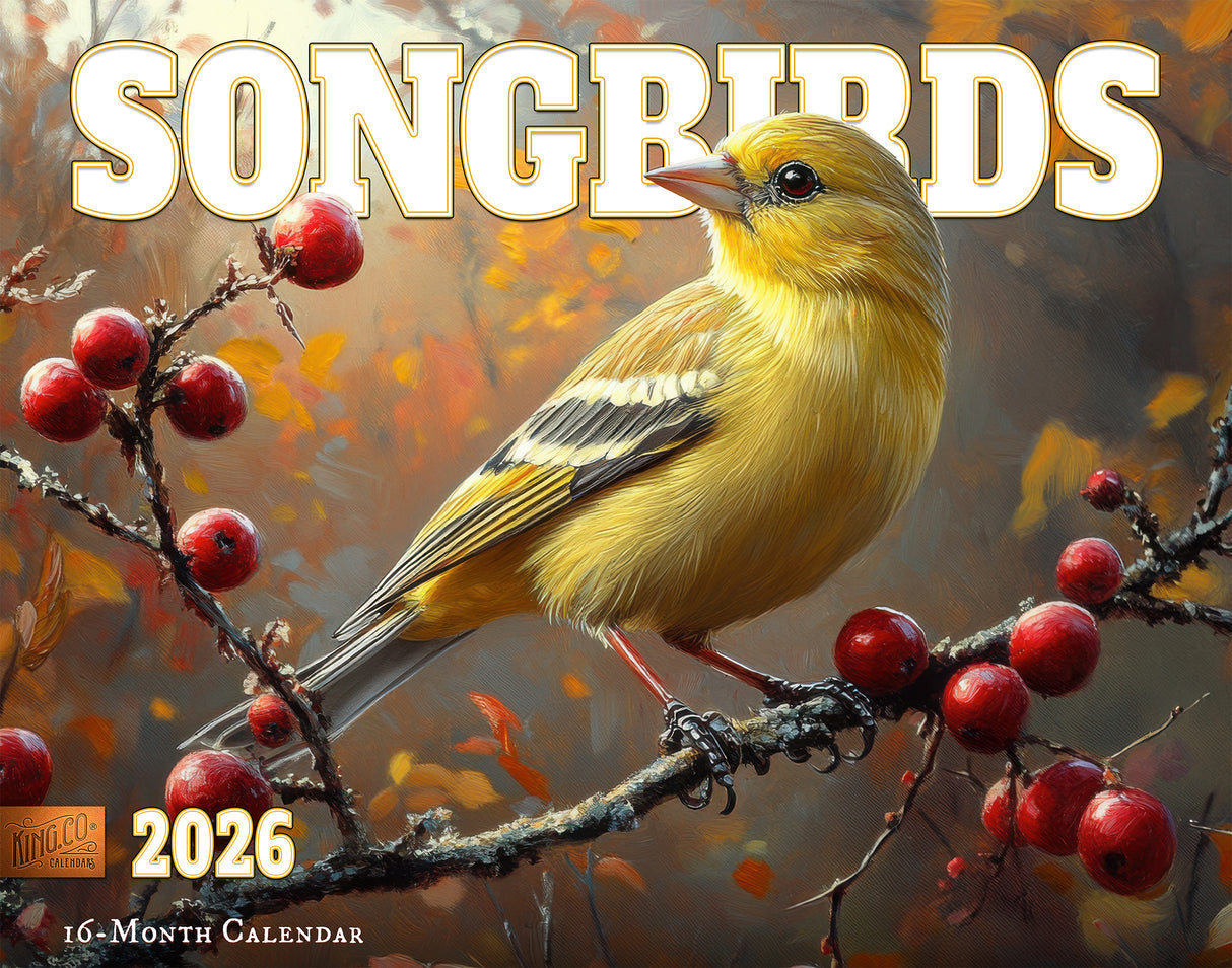 2026 Songbirds Wall Calendar