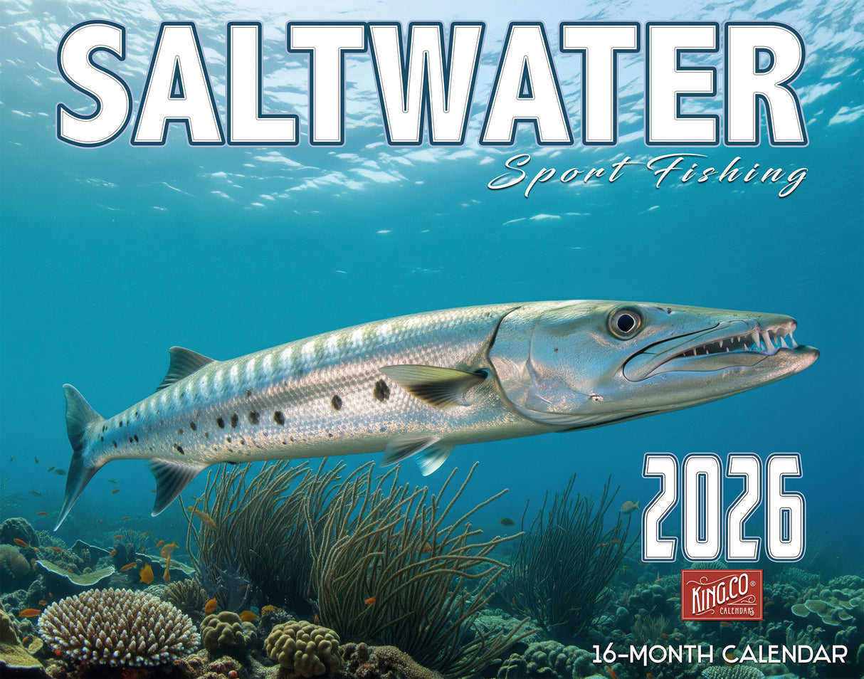 2026 Saltwater Sport Fishing Wall Calendar