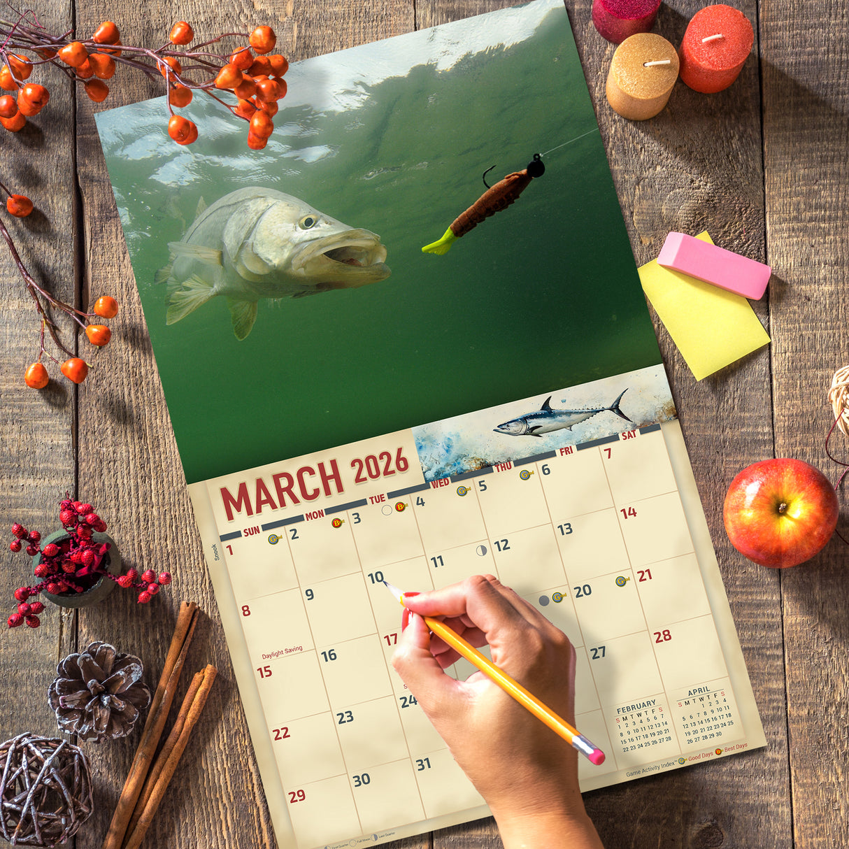 2026 Saltwater Sport Fishing Wall Calendar