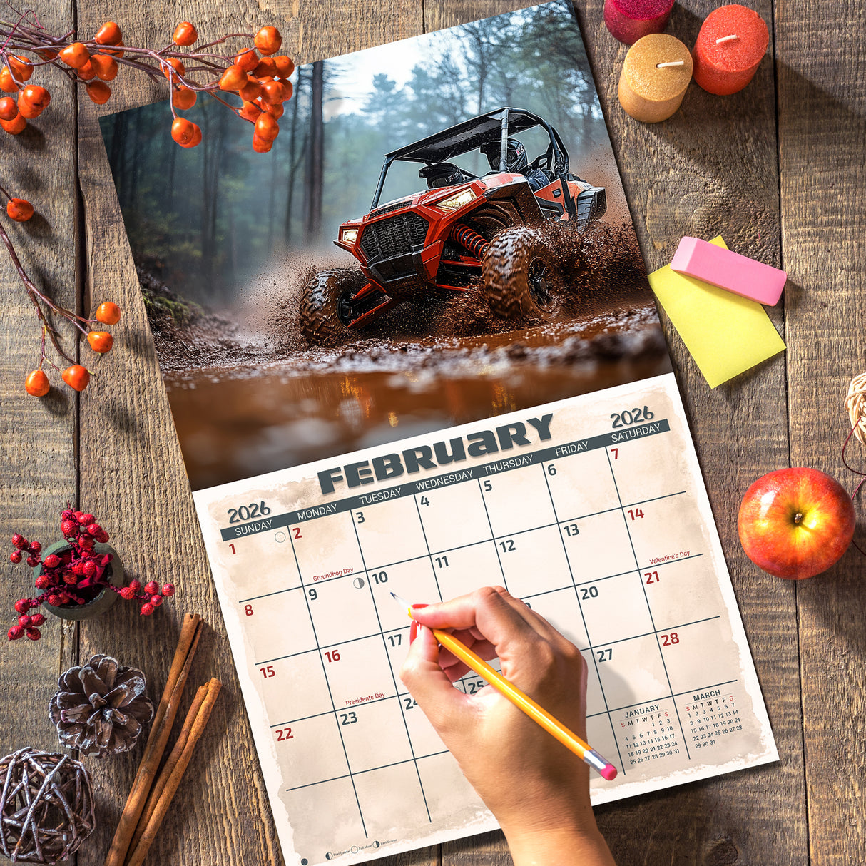 2026 Off-Road SXS UTV ATV Wall Calendar