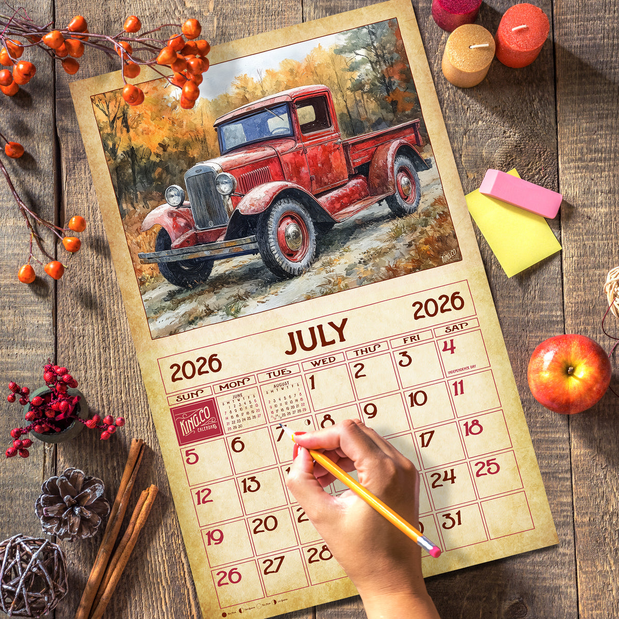 2026 Vintage Trucks Wall Calendar