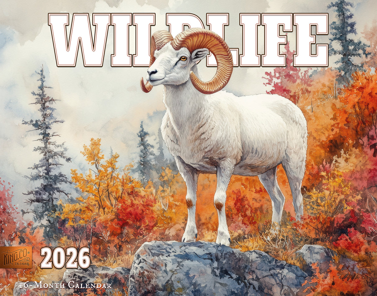 2026 Wildlife Illustrated Wall Calendar