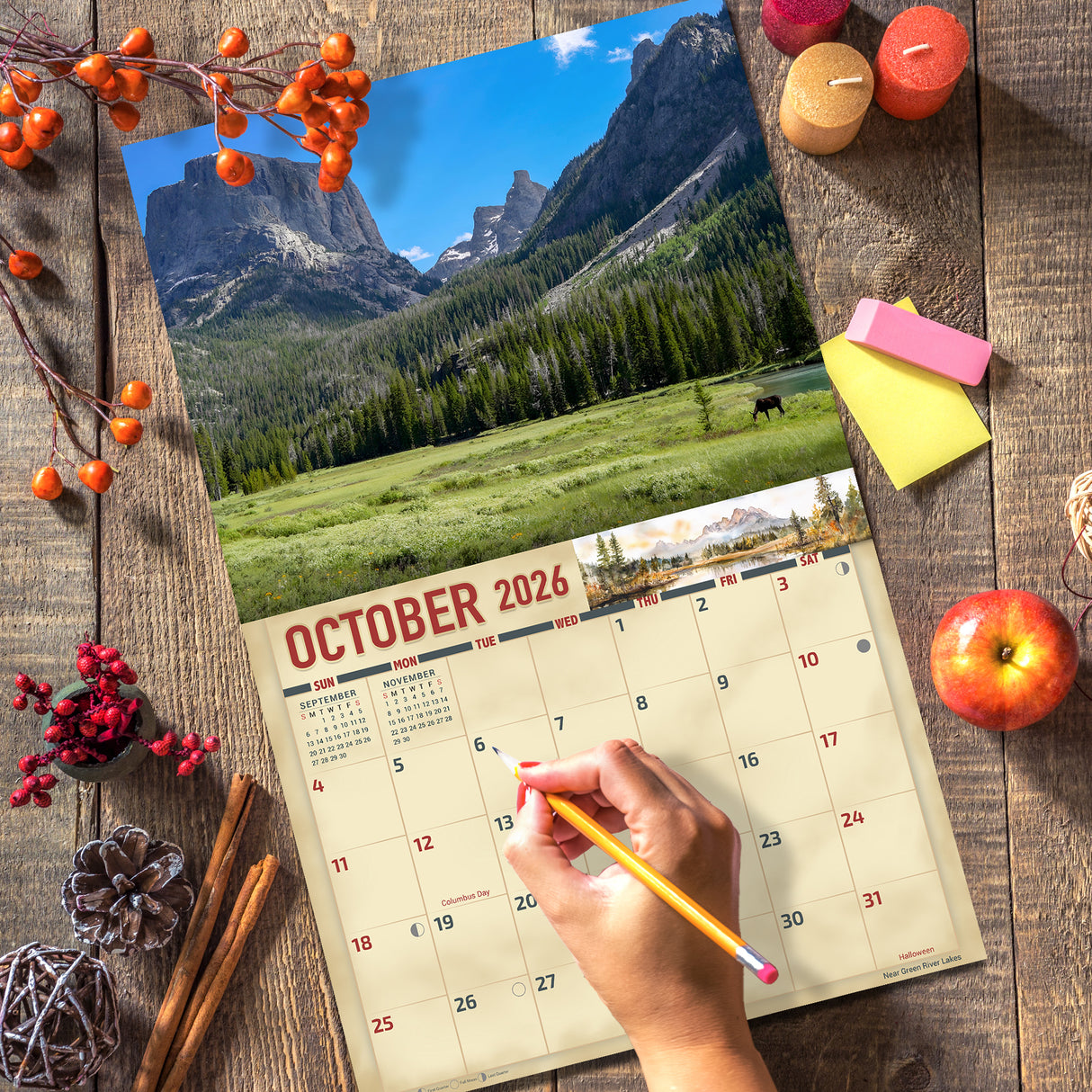 2026 Wyoming Scenic Wall Calendar