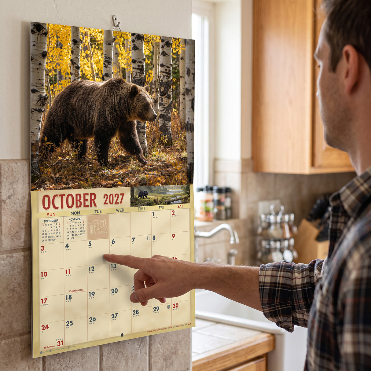 2027 Bears Wall Calendar – 16-Month Wildlife Photography
