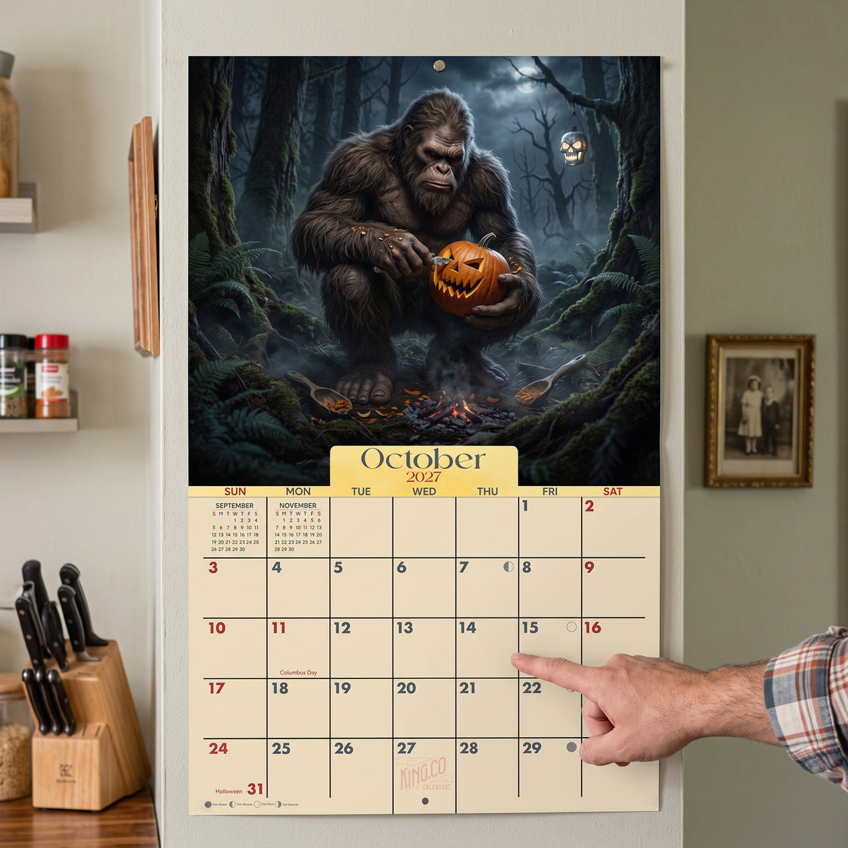 2027 BigFoot Country Wall Calendar – 16-Month Sasquatch Artwork