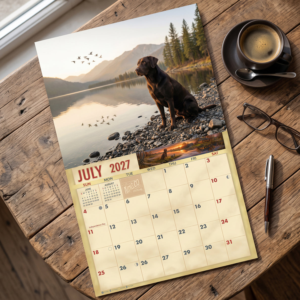 2027 Chocolate Labradors Wall Calendar – 16-Month Labrador Photography