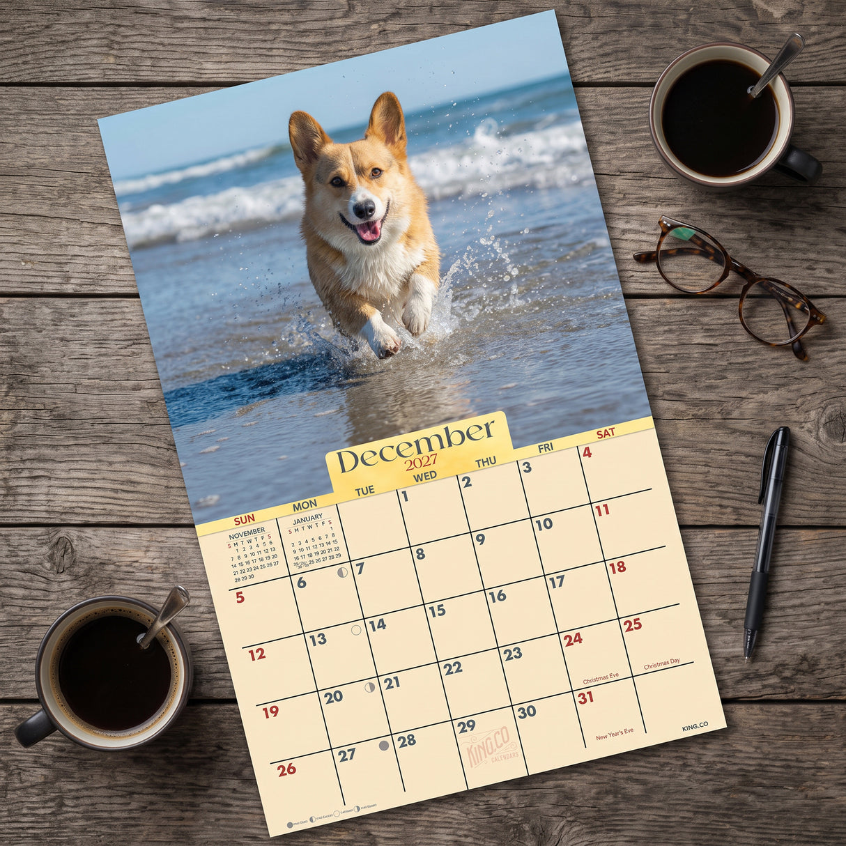 2027 Corgis Wall Calendar – 16-Month Corgi Photography