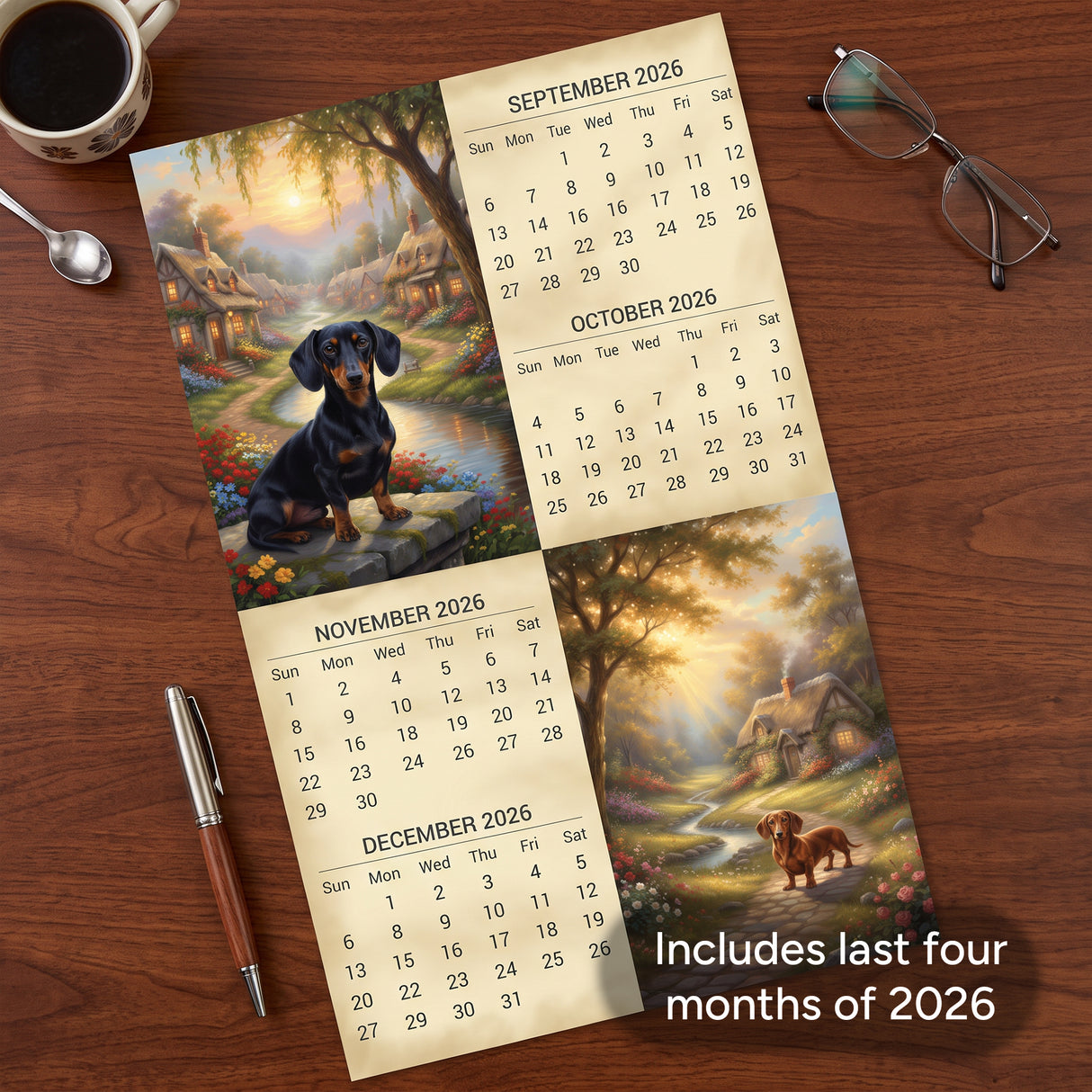 2027 Dachshund Wall Calendar – 16-Month Photography