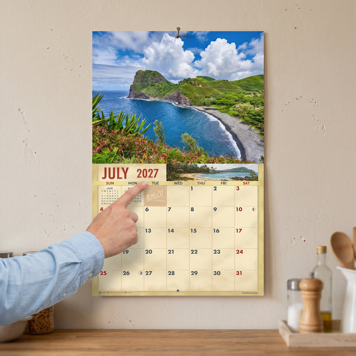 2027 Hawaii Country Wall Calendar – 16-Month Tropical Photography