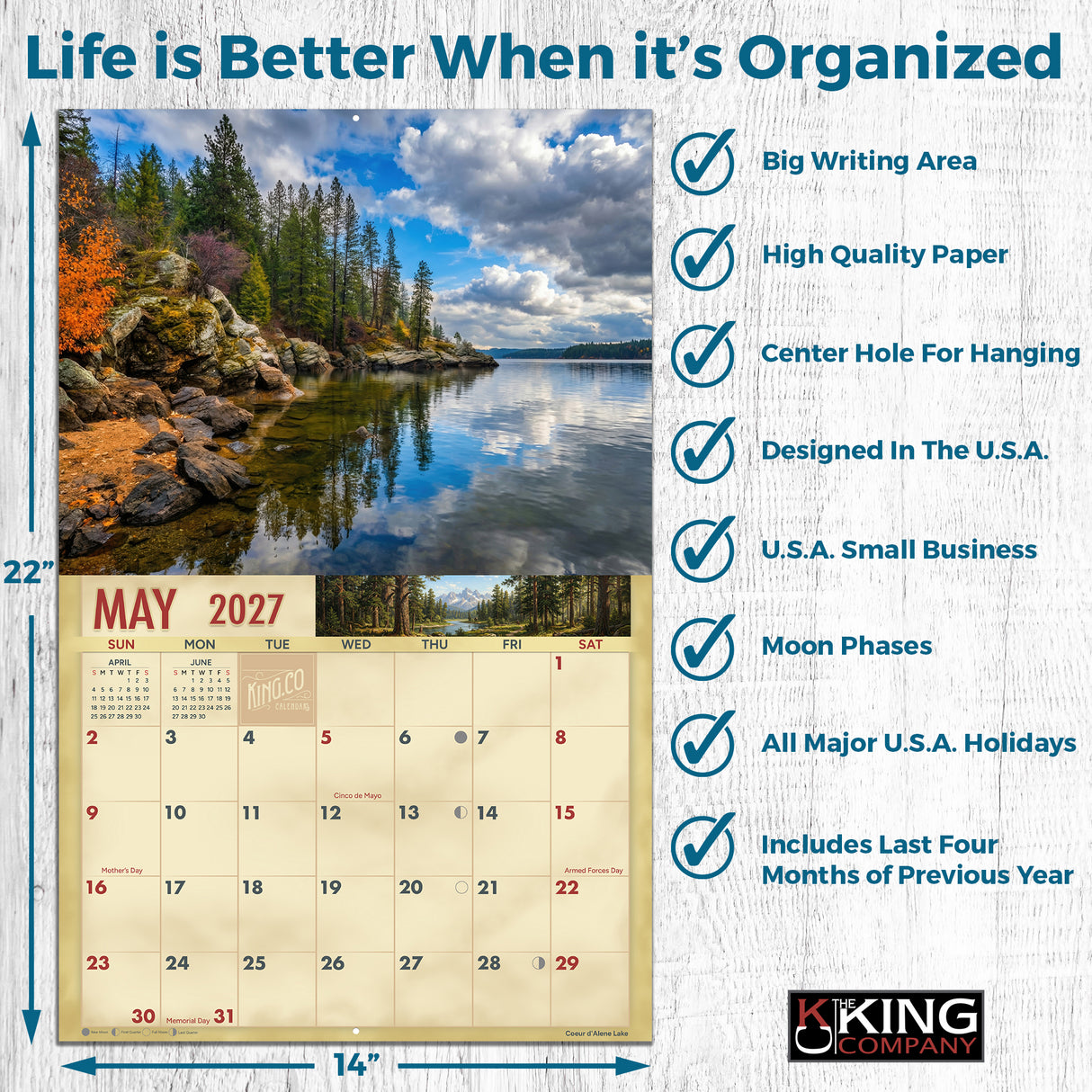 2027 Idaho Country Wall Calendar – 16-Month Scenic Photography