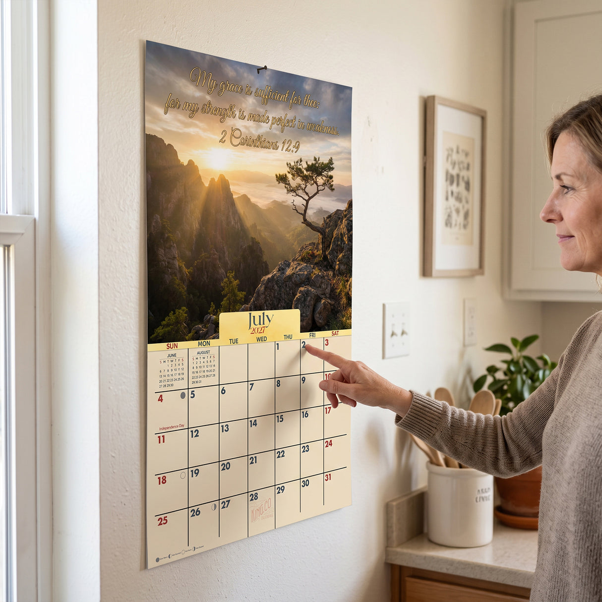 2027 Inspirational Bible Verses Wall Calendar – 16-Month Scripture