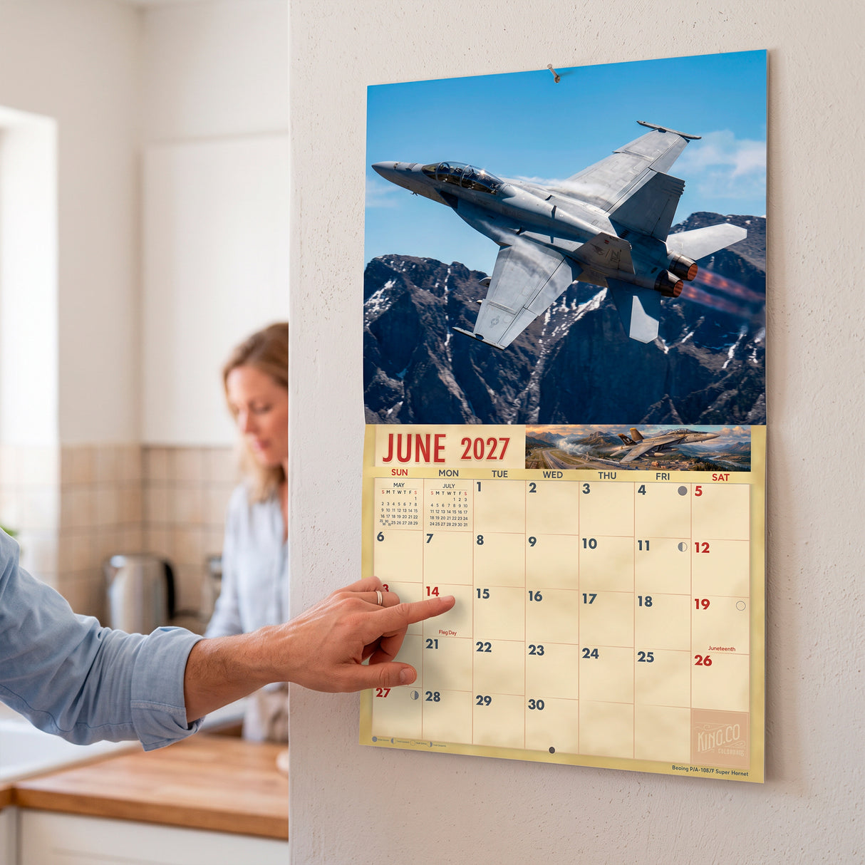 2027 Military Jets Wall Calendar – 16-Month Fighter Aircraft