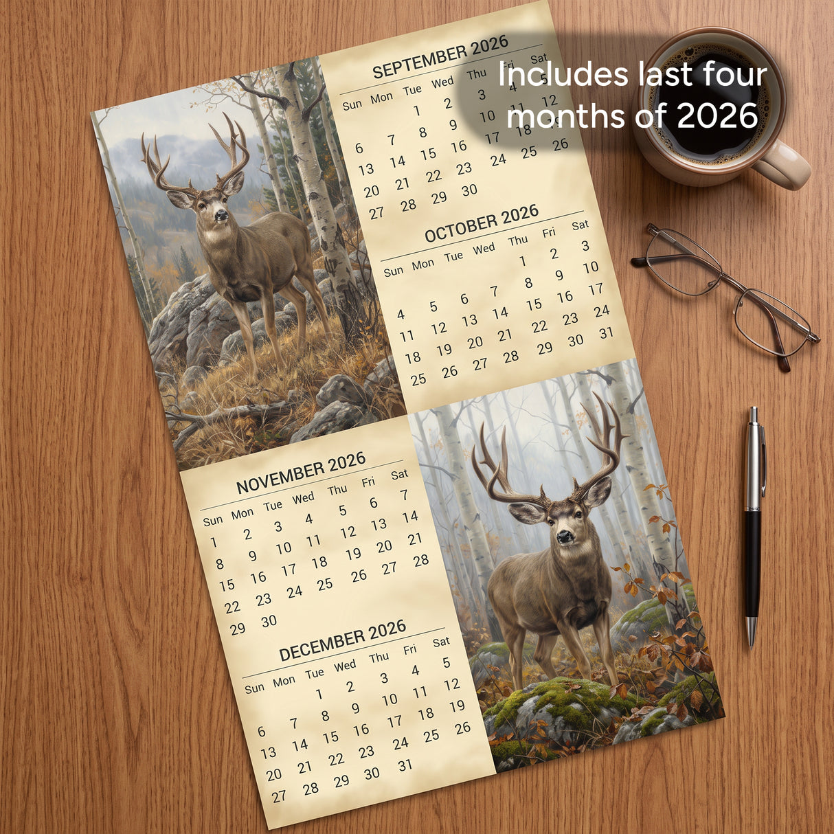 2027 Mule Deer Country Wall Calendar – 16-Month Artwork
