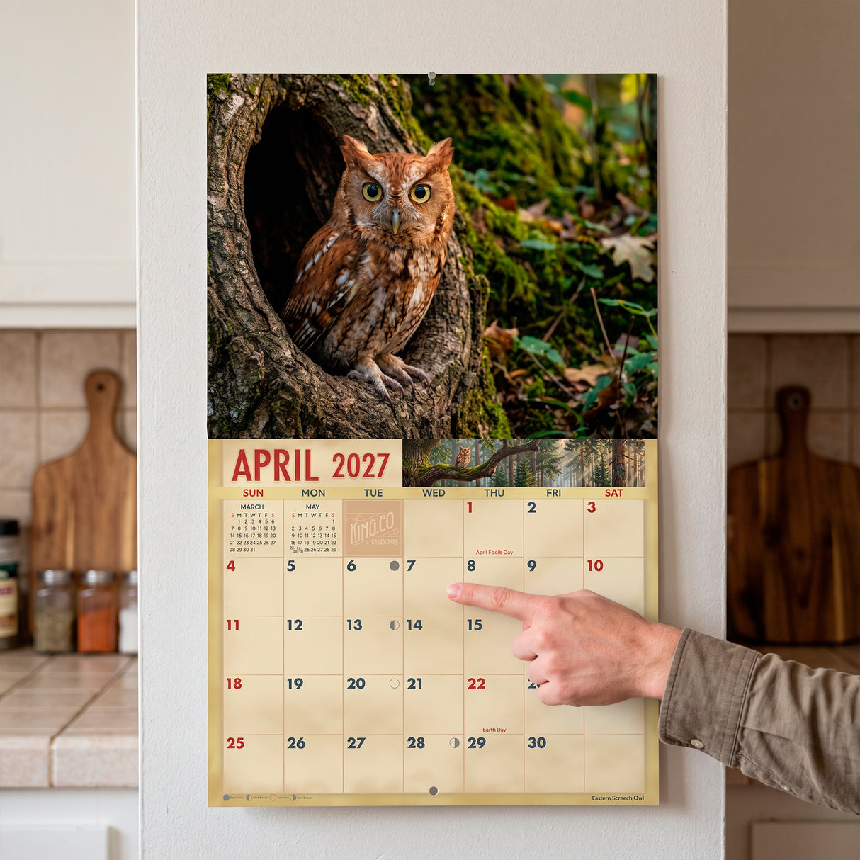 2027 Owls Wall Calendar – 16-Month Wildlife Photography