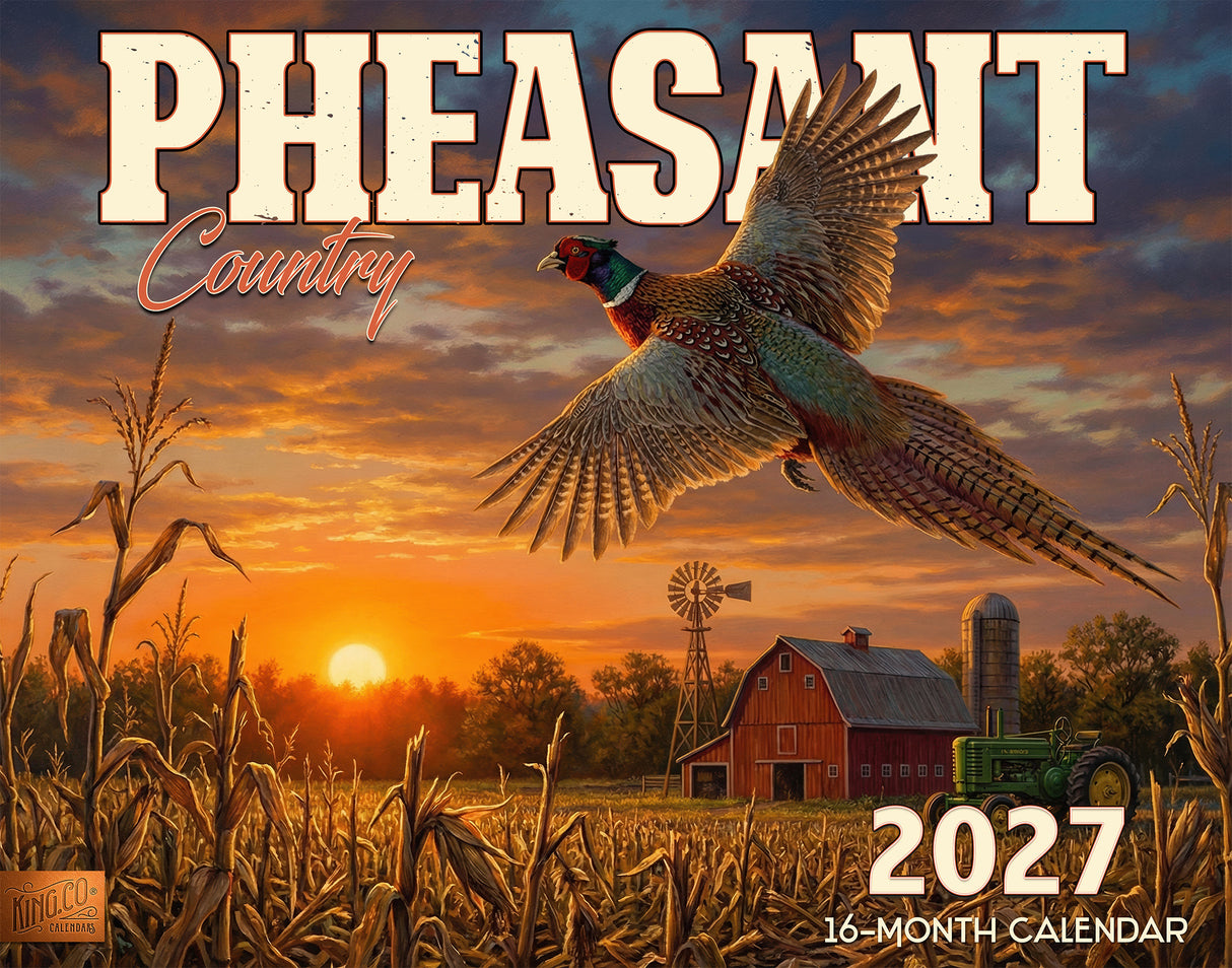2027 Pheasant Country Wall Calendar – 16-Month Artwork