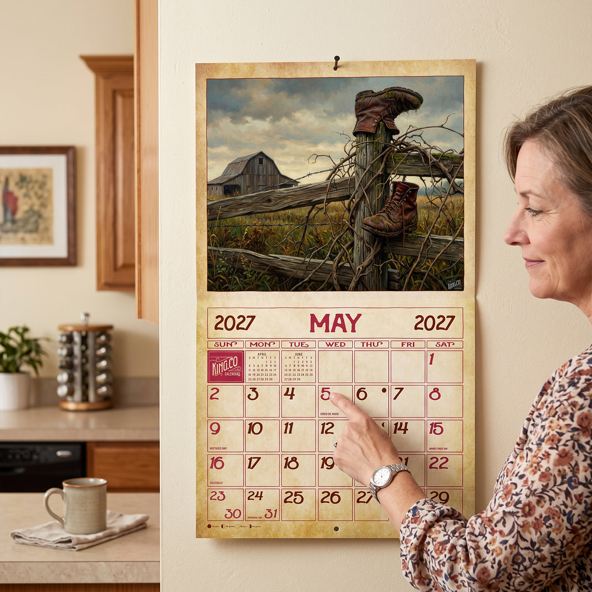 2027 Vintage Farming Wall Calendar – 16-Month Agricultural Art