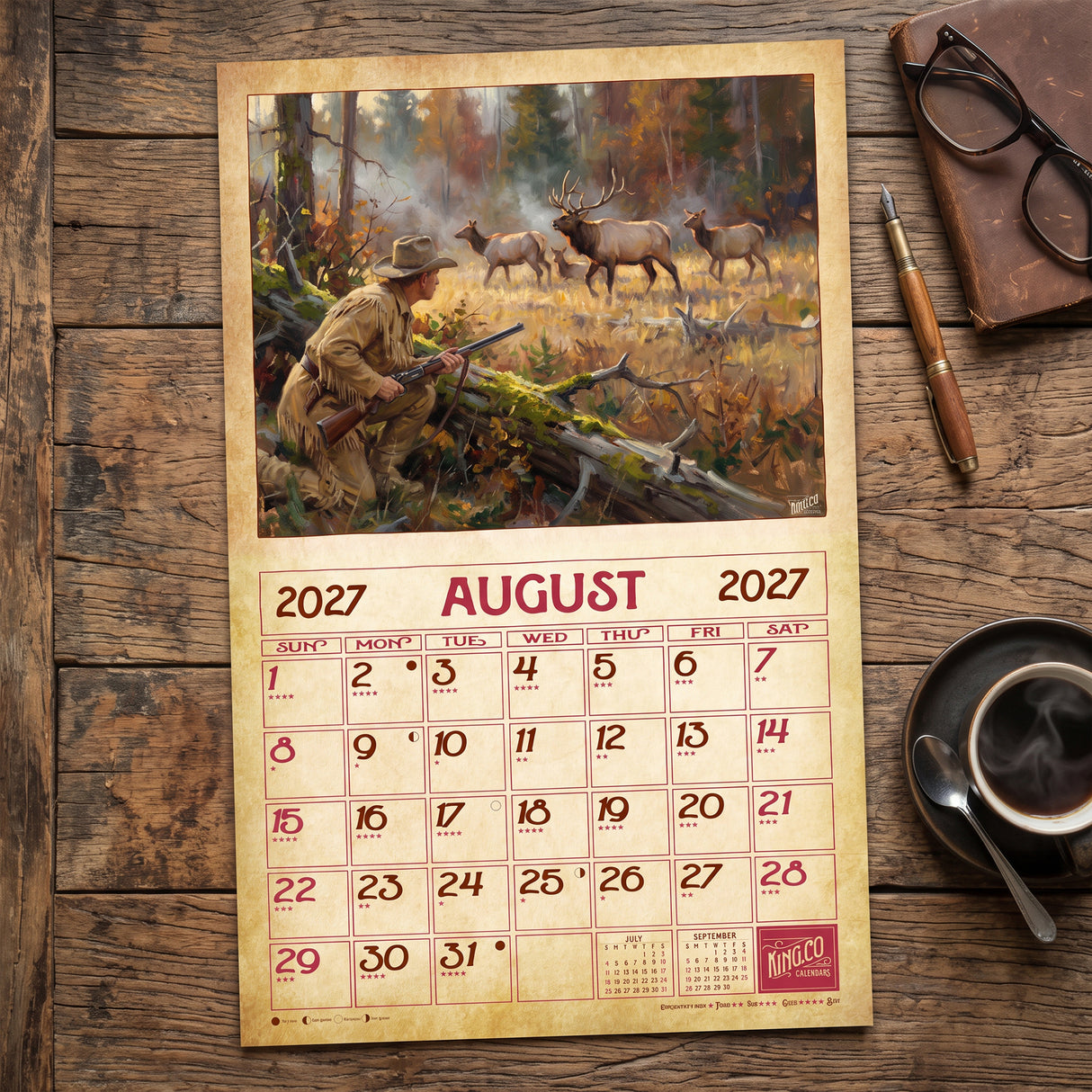 2027 Vintage Hunting Wall Calendar – 16-Month Sporting Art