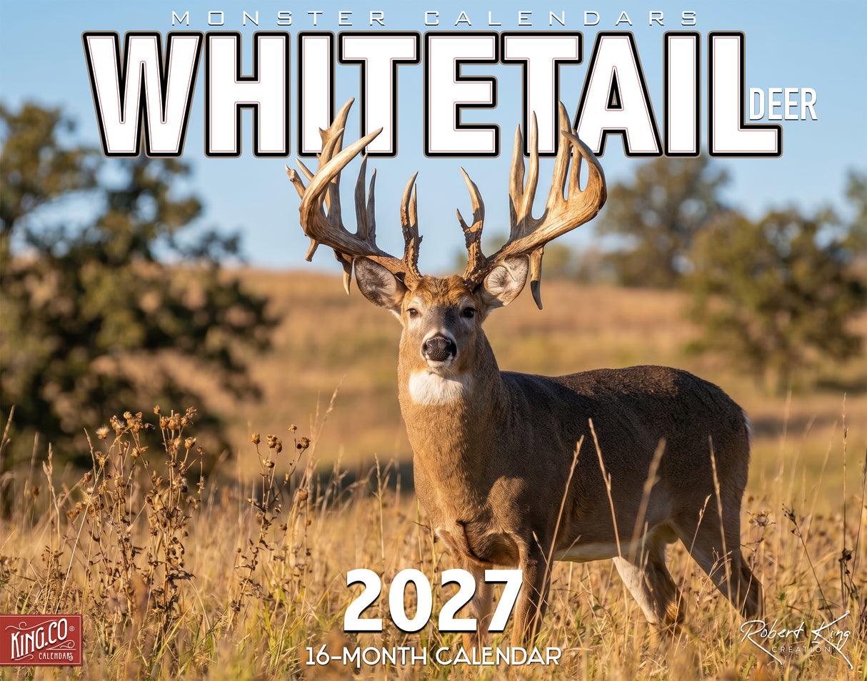 2027 Whitetail Signature Series Wall Calendar – 16-Month Bucks