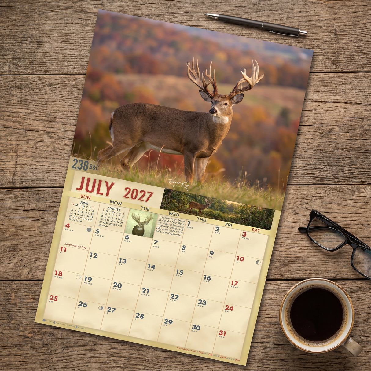 2027 Whitetail Signature Series Wall Calendar – 16-Month Bucks