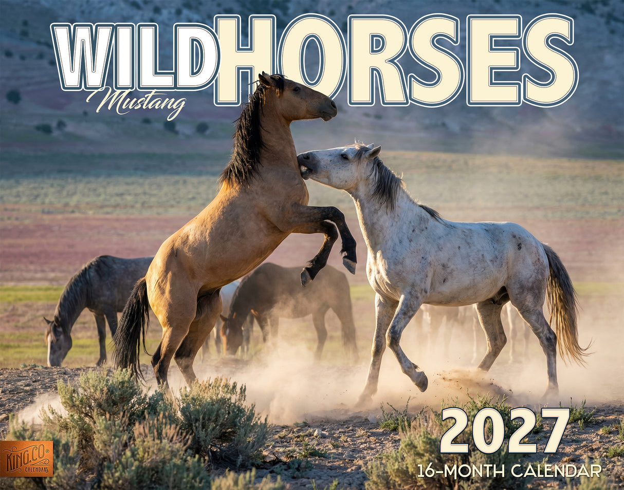 2027 Wild Horses Wall Calendar – 16-Month Mustang Photography