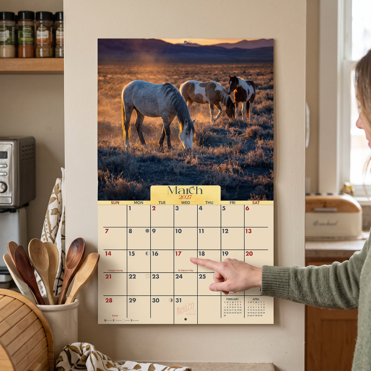 2027 Wild Horses Wall Calendar – 16-Month Mustang Photography