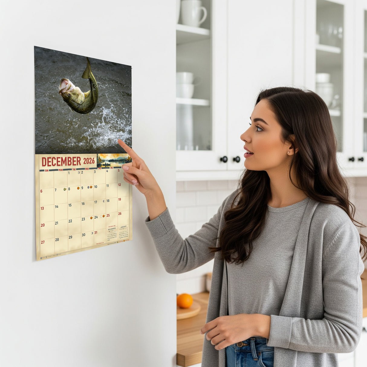 2026 Bass Fishing Wall Calendar