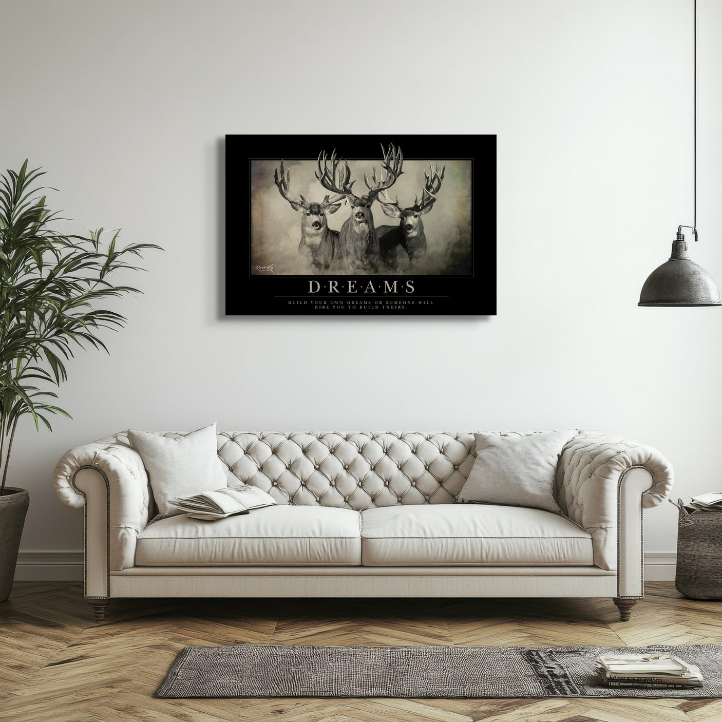 Dreams Motivational Mule Deer Print